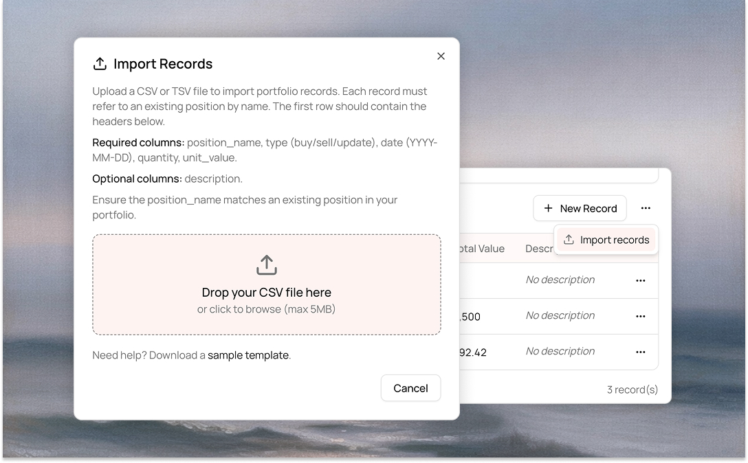 Import Records in Bulk